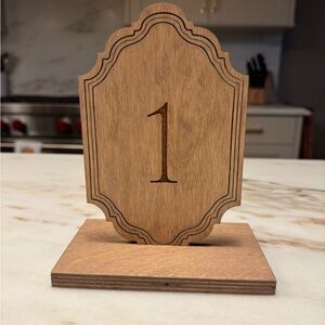 Wooden Wedding Table Number Signs
